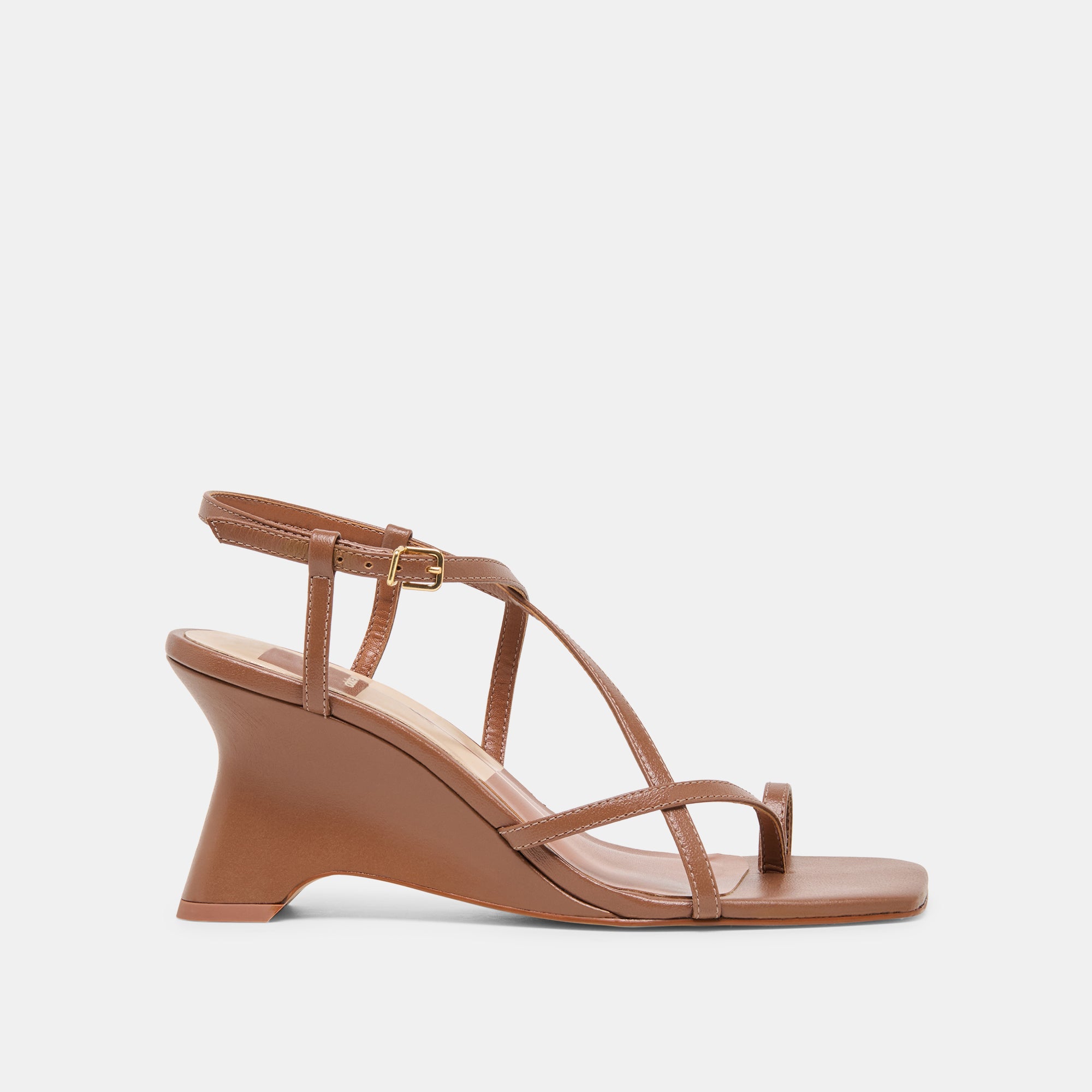 Aylee Cognac Leather Wedges | Dolce Vita