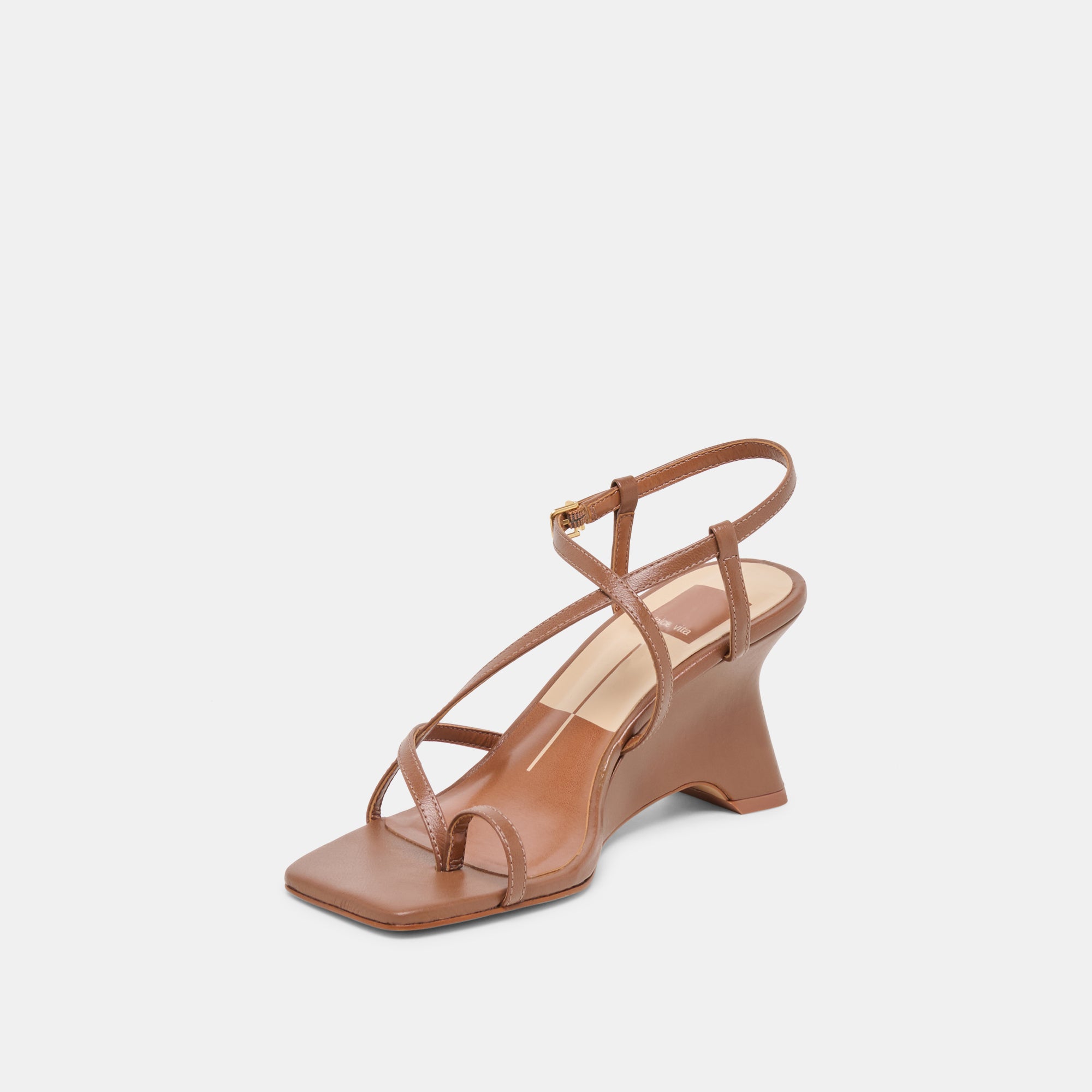 AYLEE WEDGES COGNAC LEATHER