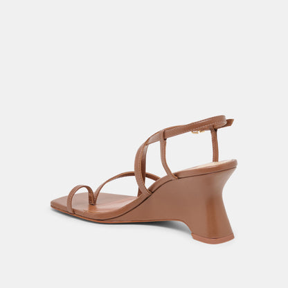 AYLEE WEDGES COGNAC LEATHER