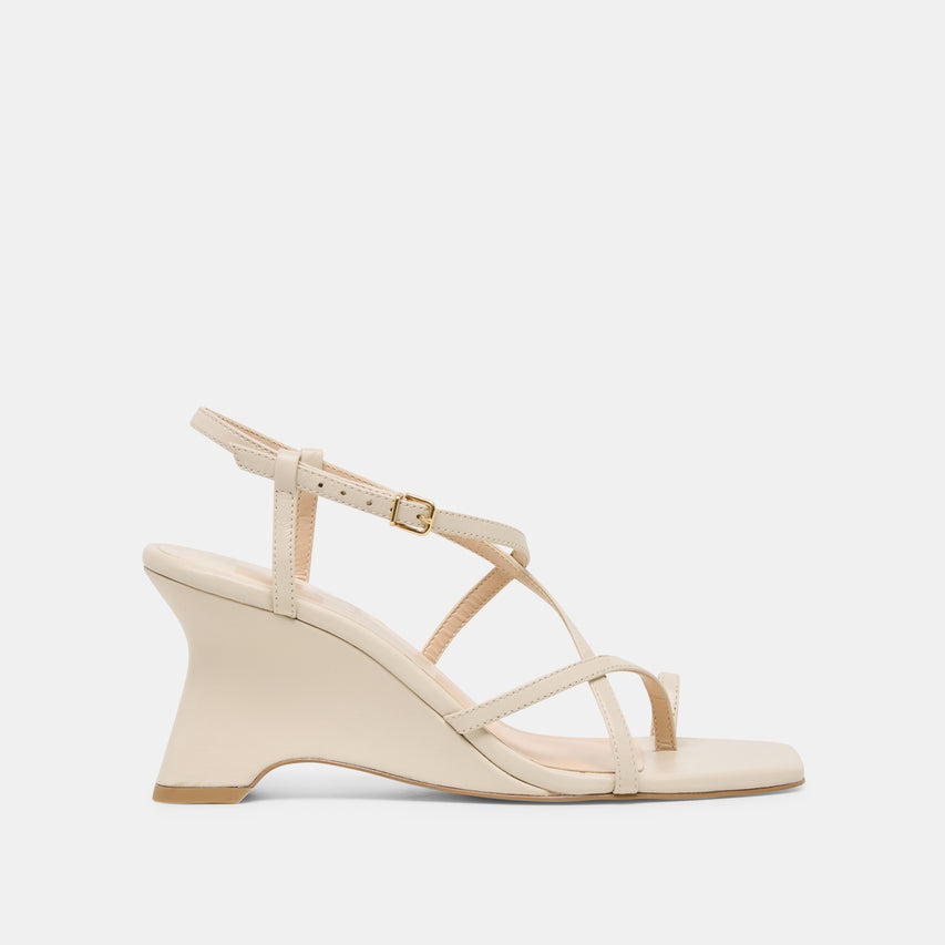 Aylee Cream Leather Wedges | Dolce Vita