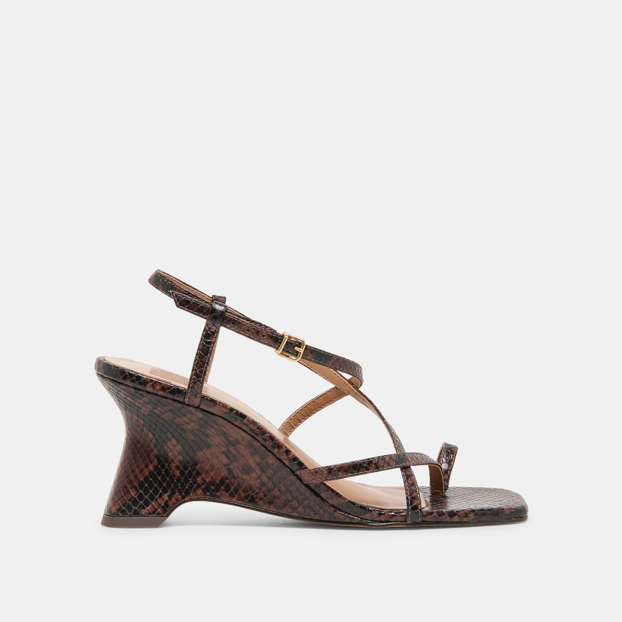 Aylee Java Embossed Leather Wedges | Dolce Vita