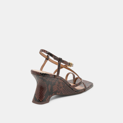 AYLEE WEDGES JAVA EMBOSSED LEATHER