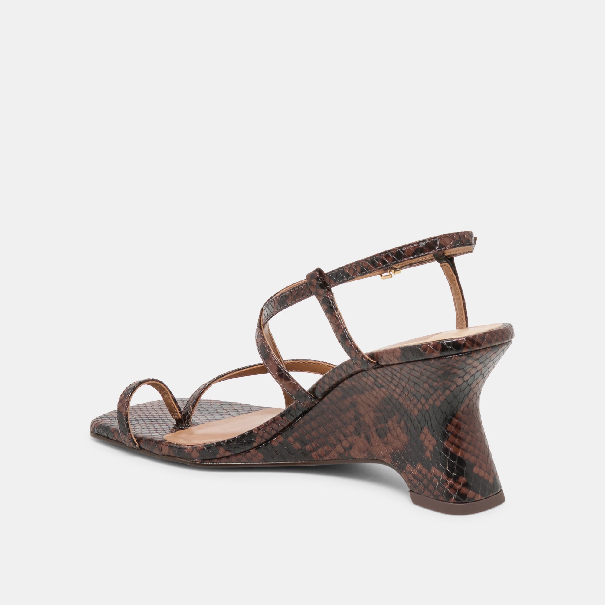 AYLEE WEDGES JAVA EMBOSSED LEATHER