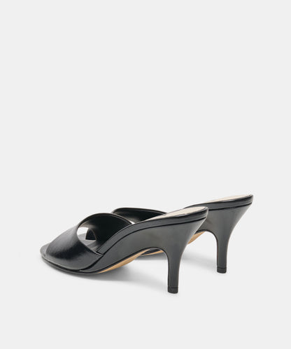 BELEN HEELS BLACK LEATHER