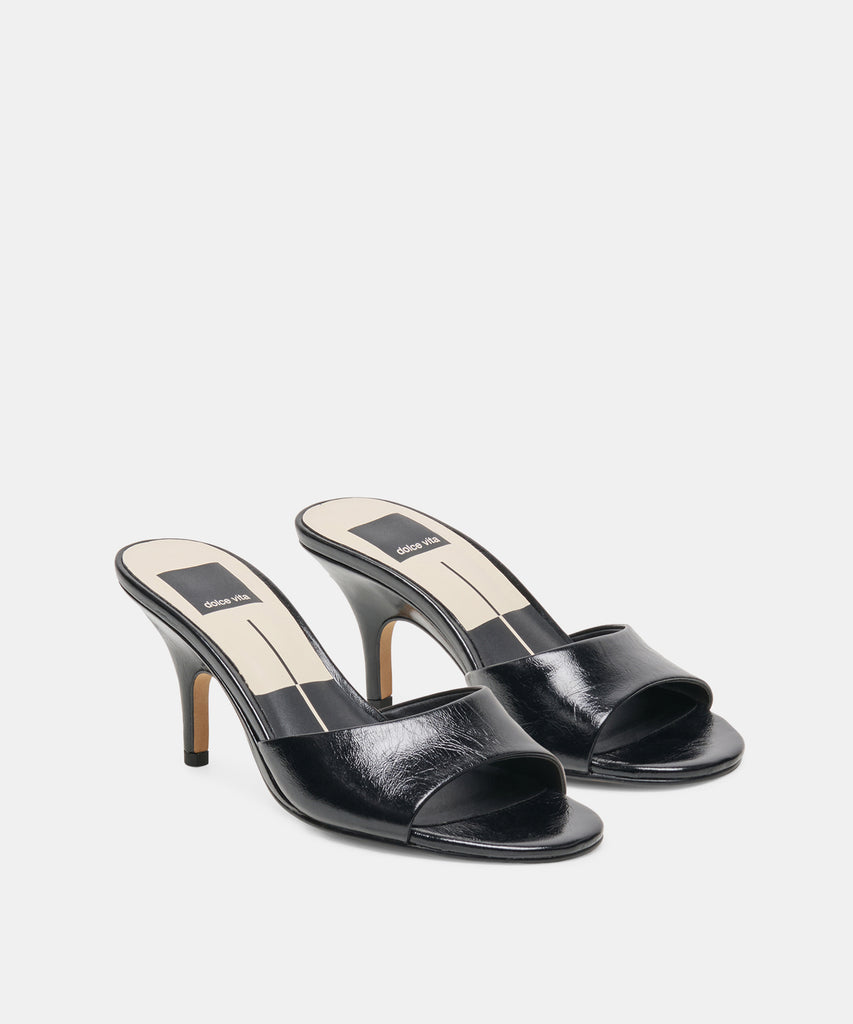 BELEN HEELS BLACK LEATHER