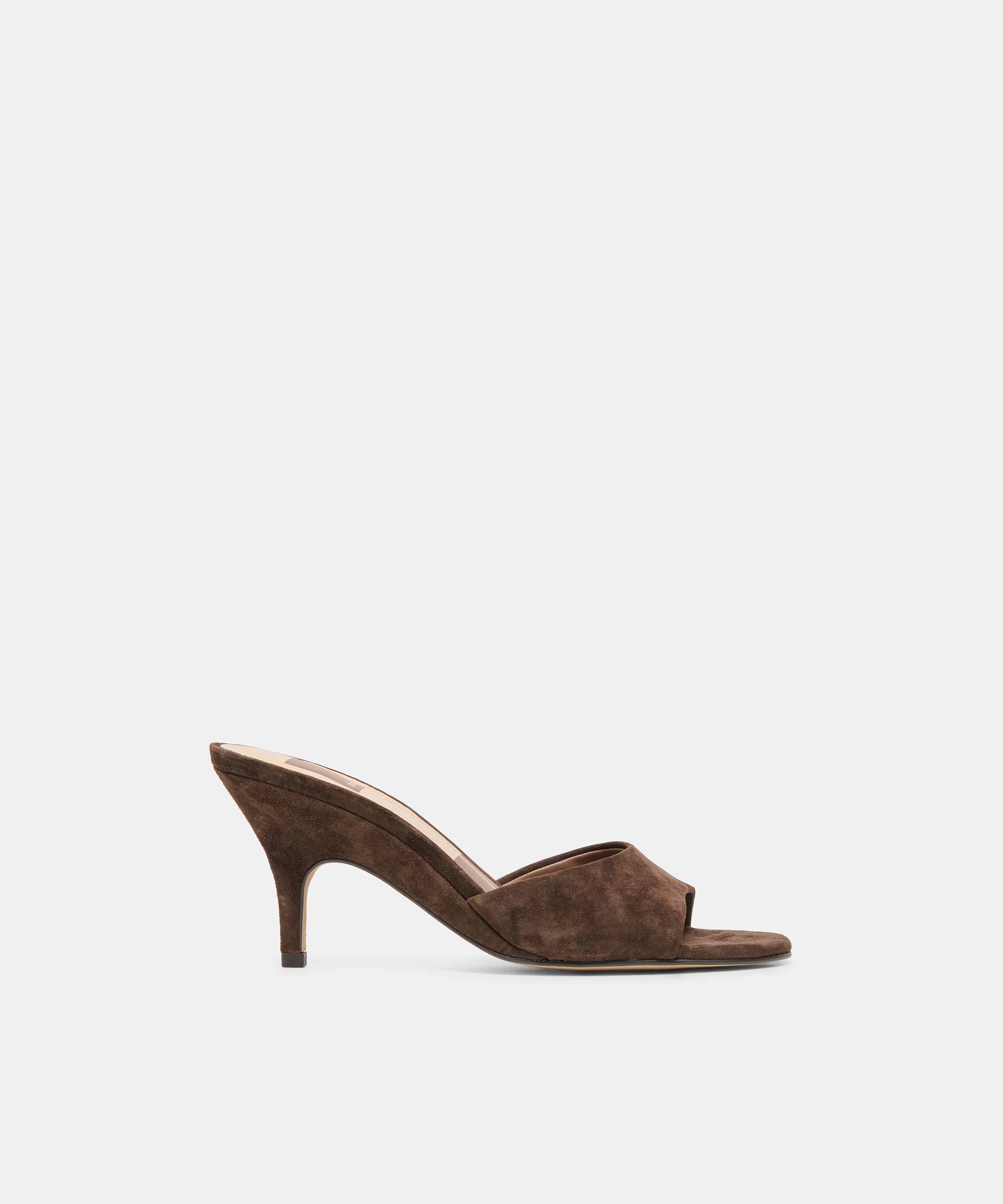 BELEN HEELS DK BROWN SUEDE