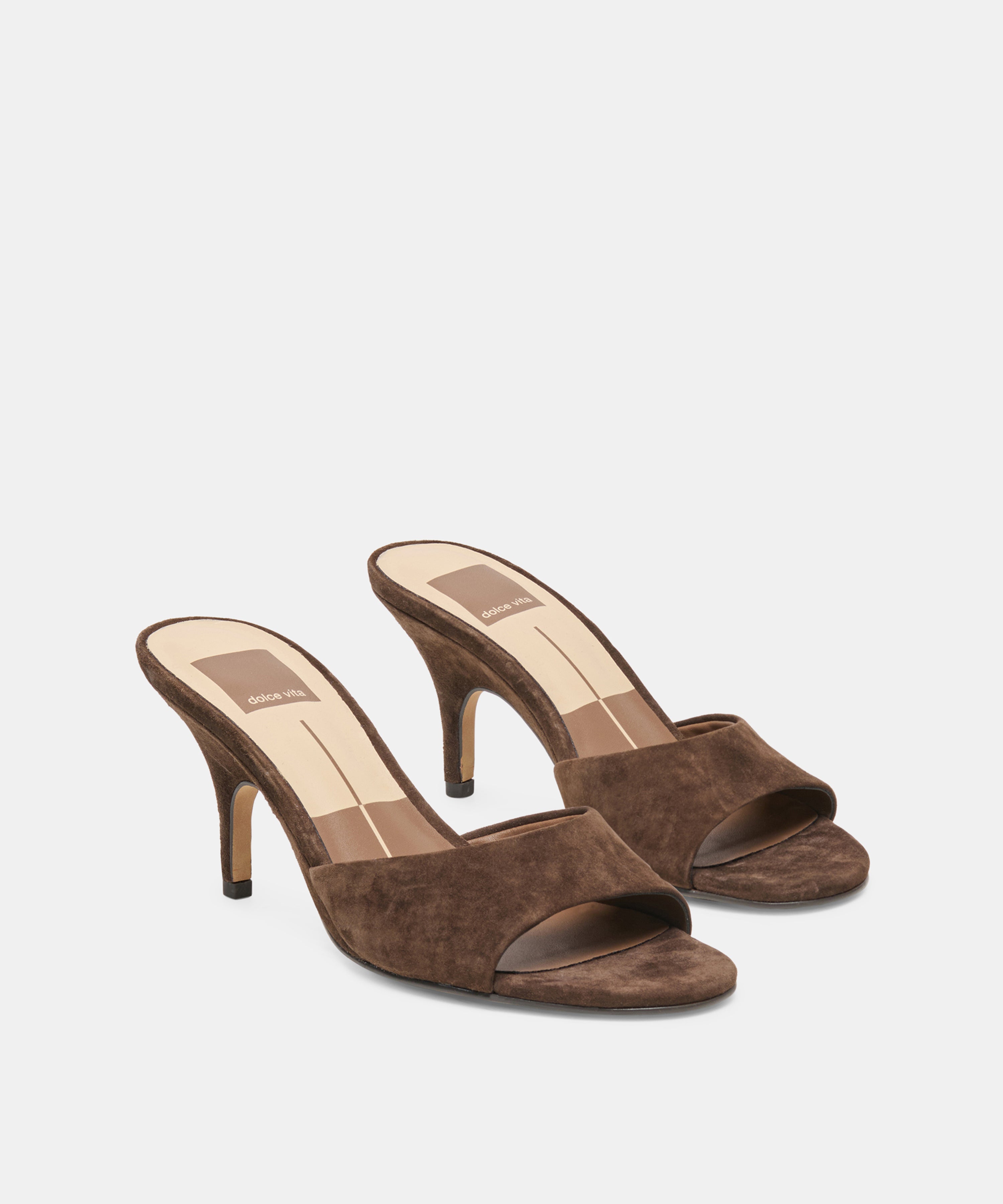 BELEN HEELS DK BROWN SUEDE - view 2