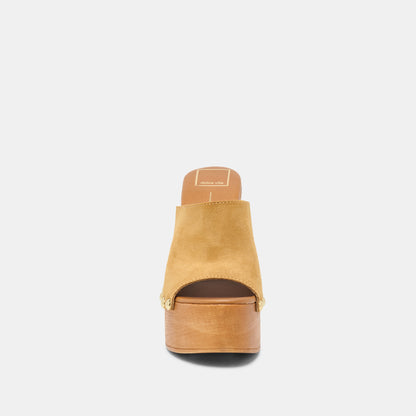 BIRK WEDGES TAN SUEDE
