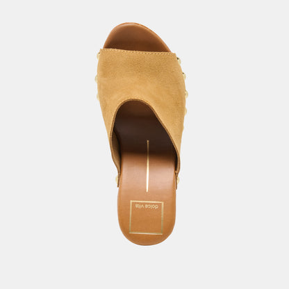BIRK WEDGES TAN SUEDE