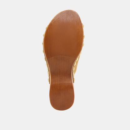 BIRK WEDGES TAN SUEDE