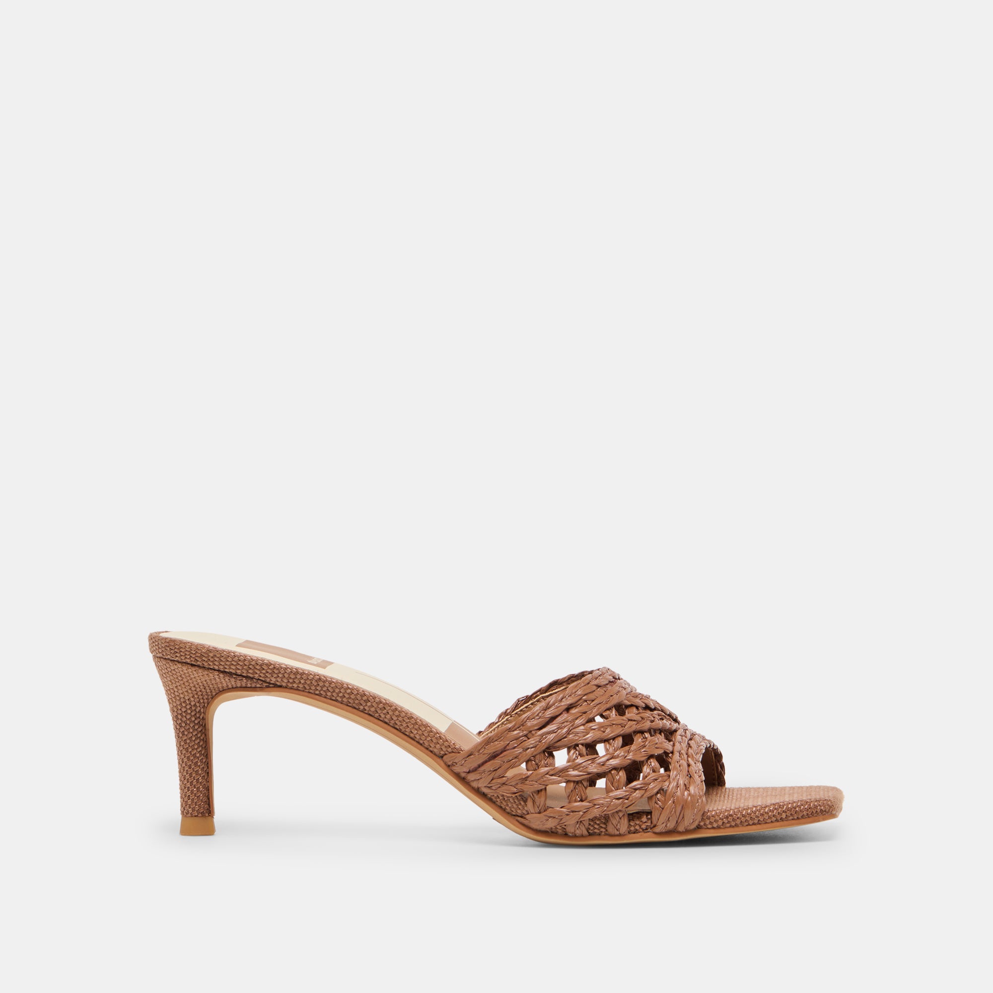 Bowen Cognac Raffia Heels | Dolce Vita