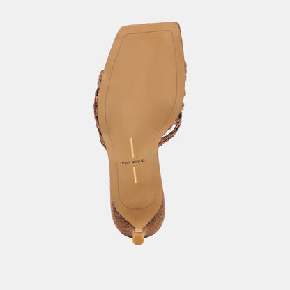 BOWEN HEELS COGNAC RAFFIA