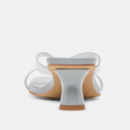 BREVEL VINYL WIDE HEELS DUSTY BLUE JELLY