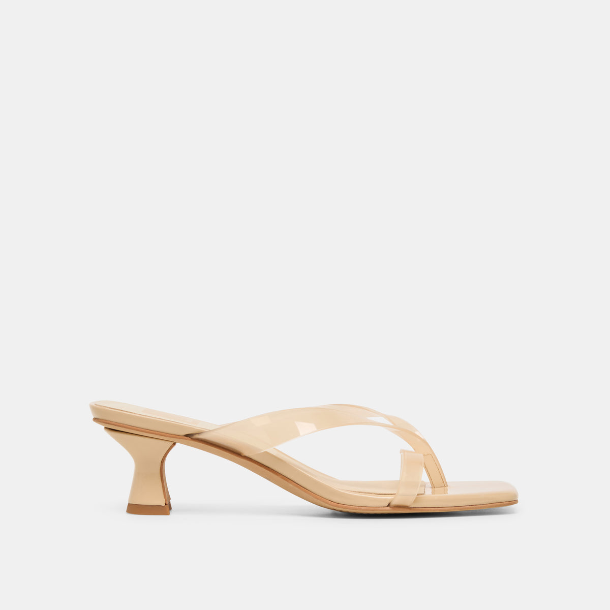 Brevel Vinyl Wide Heels Praline Jelly