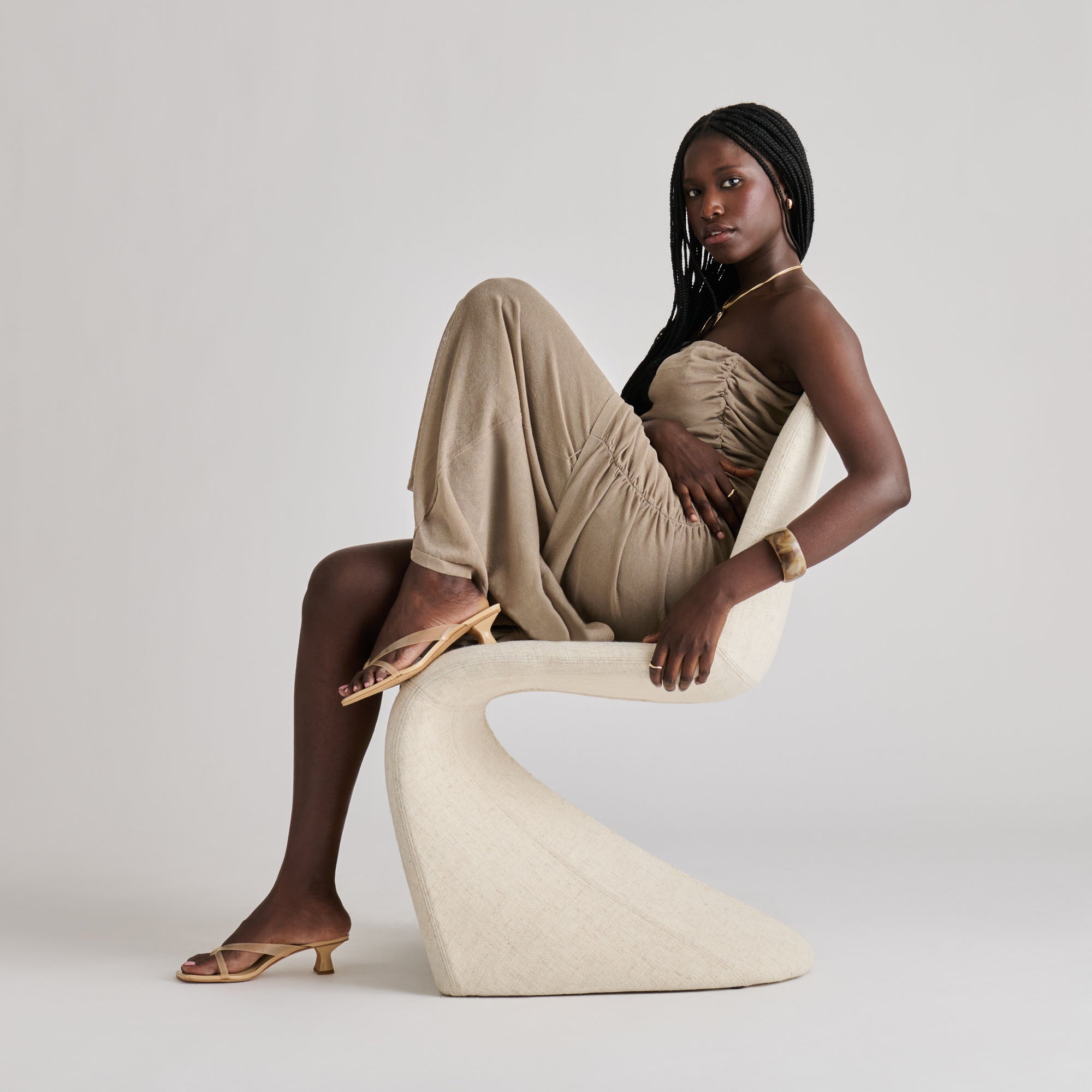 BREVEL VINYL HEELS PRALINE JELLY