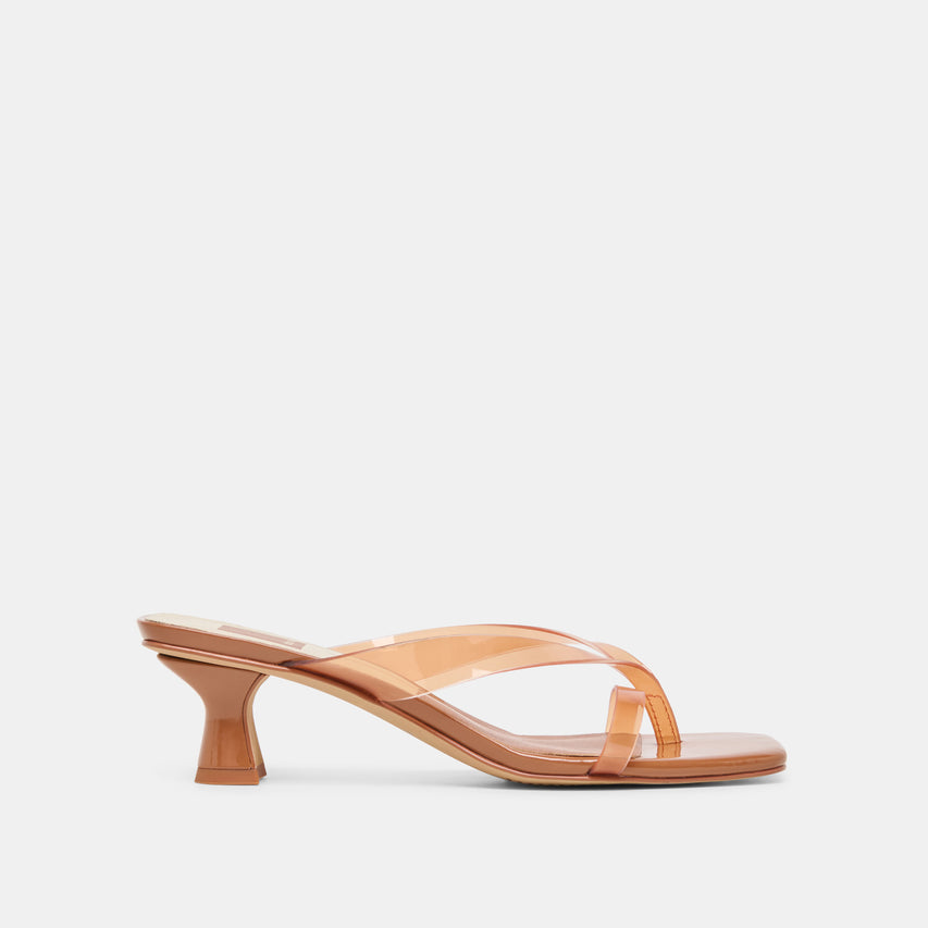 Brevel Vinyl Wide Whiskey Jelly Heels | Dolce Vita