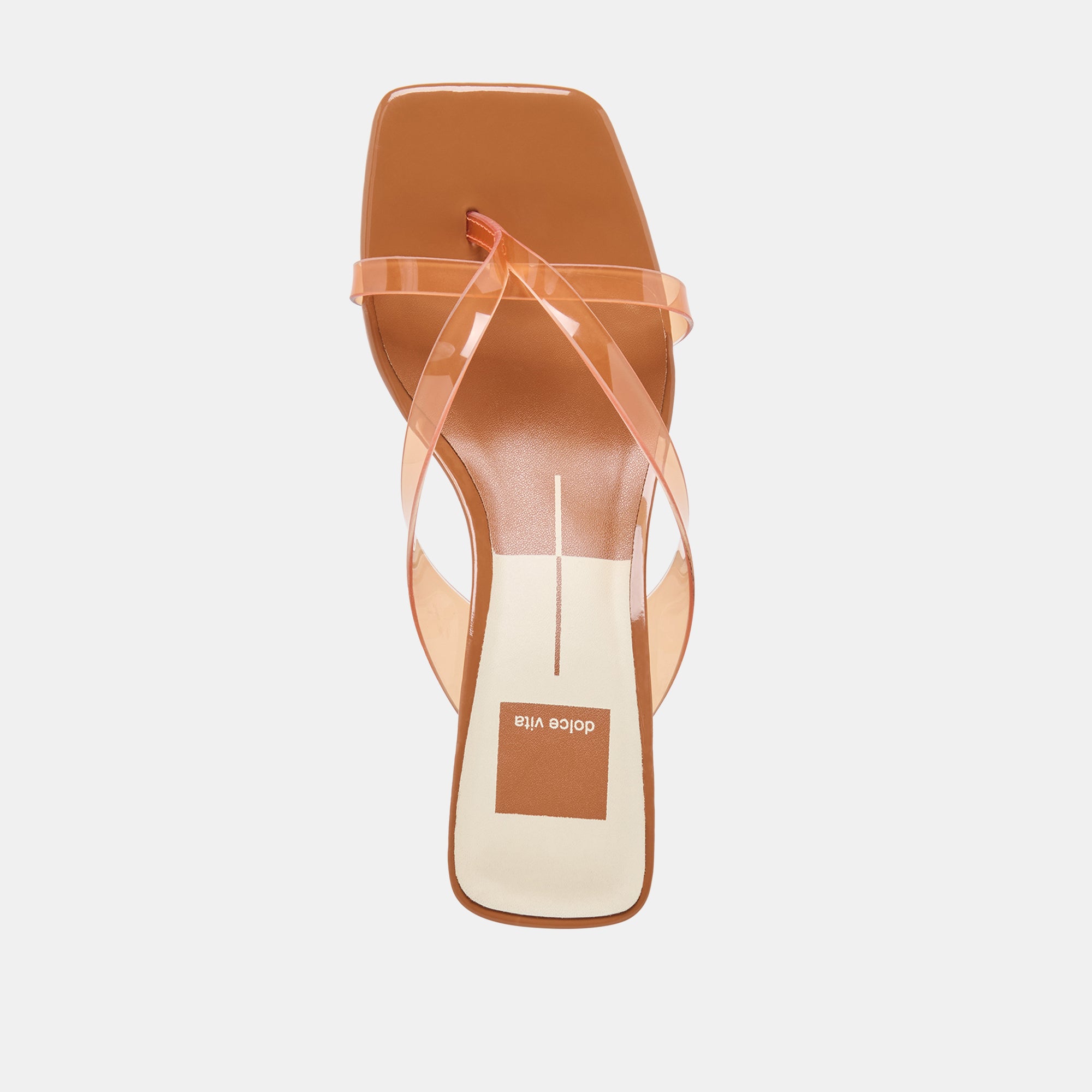 BREVEL VINYL WIDE HEELS WHISKEY JELLY