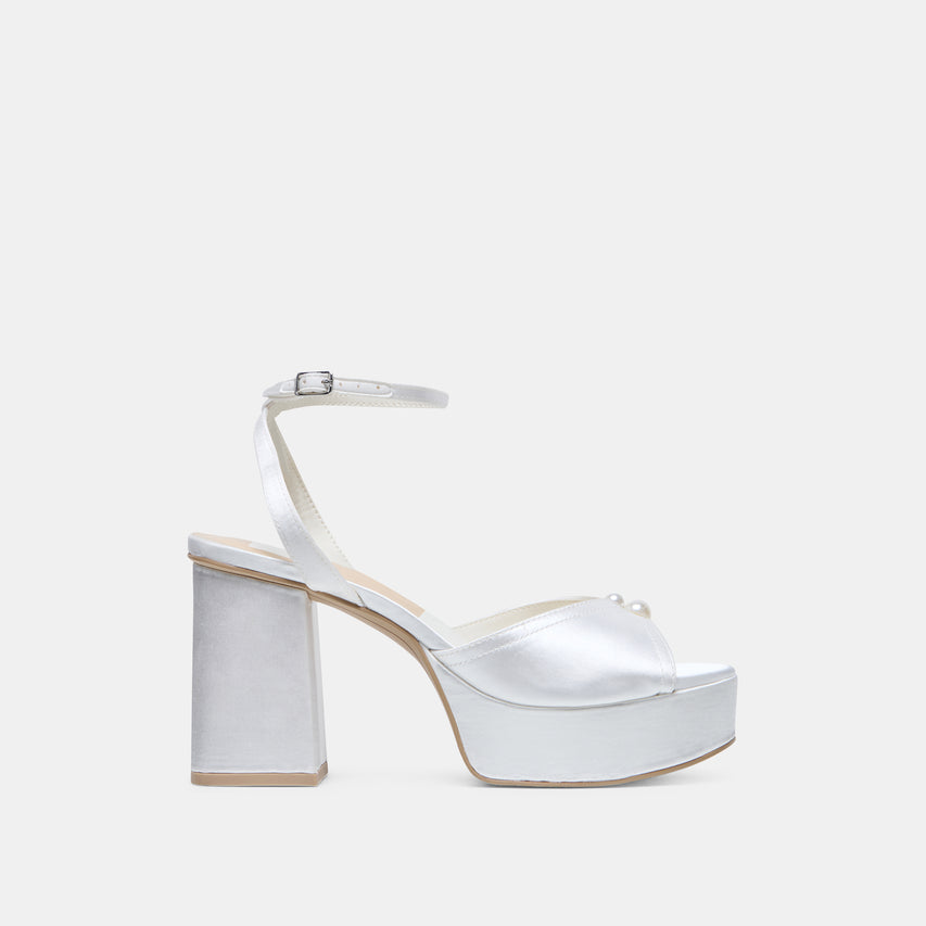 Bryla White Satin Heels | Dolce Vita