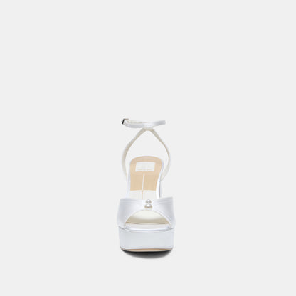 BRYLA HEELS WHITE SATIN