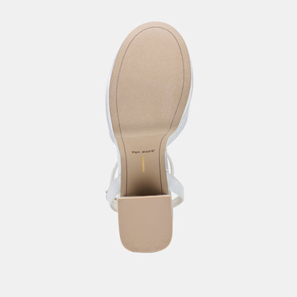 BRYLA HEELS WHITE SATIN