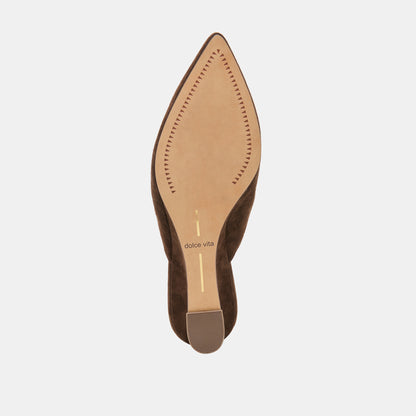 CAMY MULES DK BROWN SUEDE