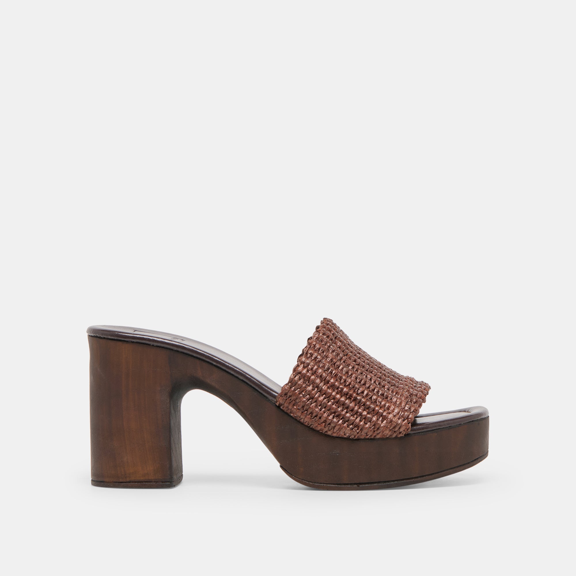 Celest Chocolate Raffia Heels | Dolce Vita