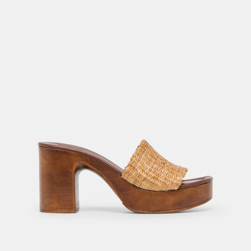 Celest Natural Raffia Heels | Dolce Vita
