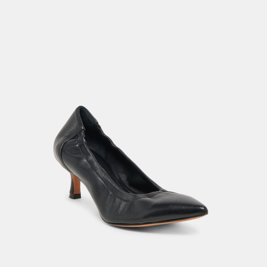 CELTIN HEELS BLACK LEATHER