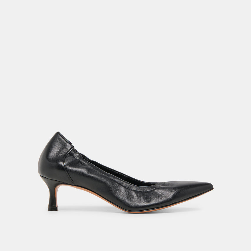 Celtin Black Leather Heels | Dolce Vita