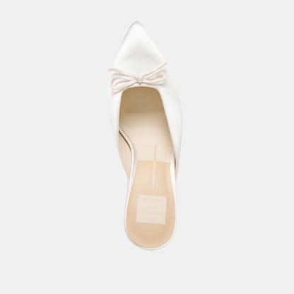 CLEO HIGH HEELS OFF WHITE SATIN