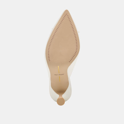 CLEO HIGH HEELS OFF WHITE SATIN