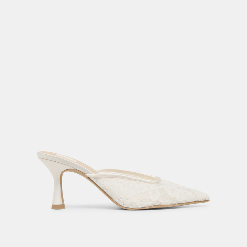 Cleo High True White Lace Heels | Dolce Vita