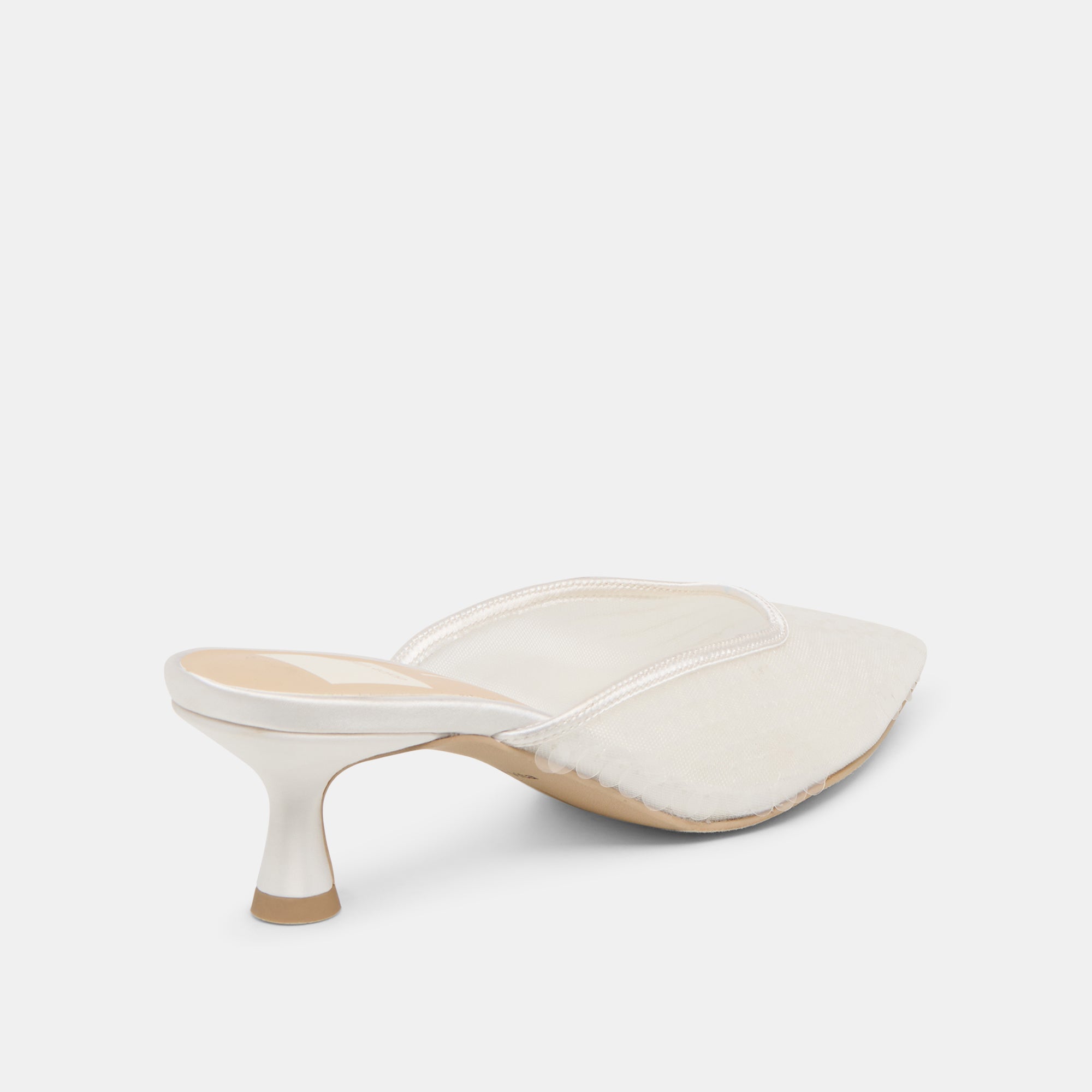 CLEO SEQUIN HEELS IVORY SEQUIN