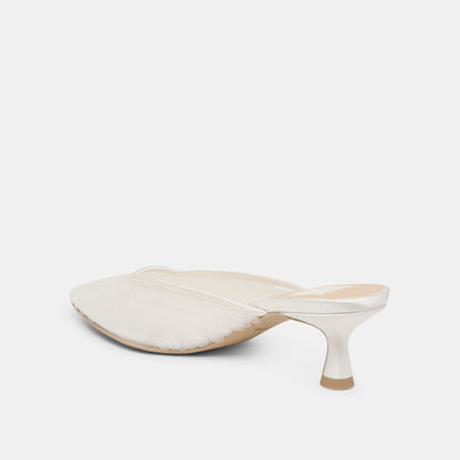 CLEO SEQUIN HEELS IVORY SEQUIN