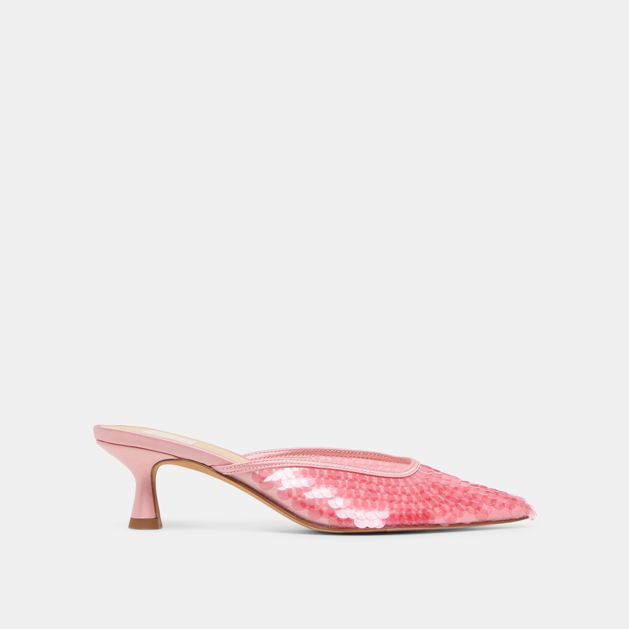 CLEO SEQUIN HEELS LIGHT PINK SEQUIN