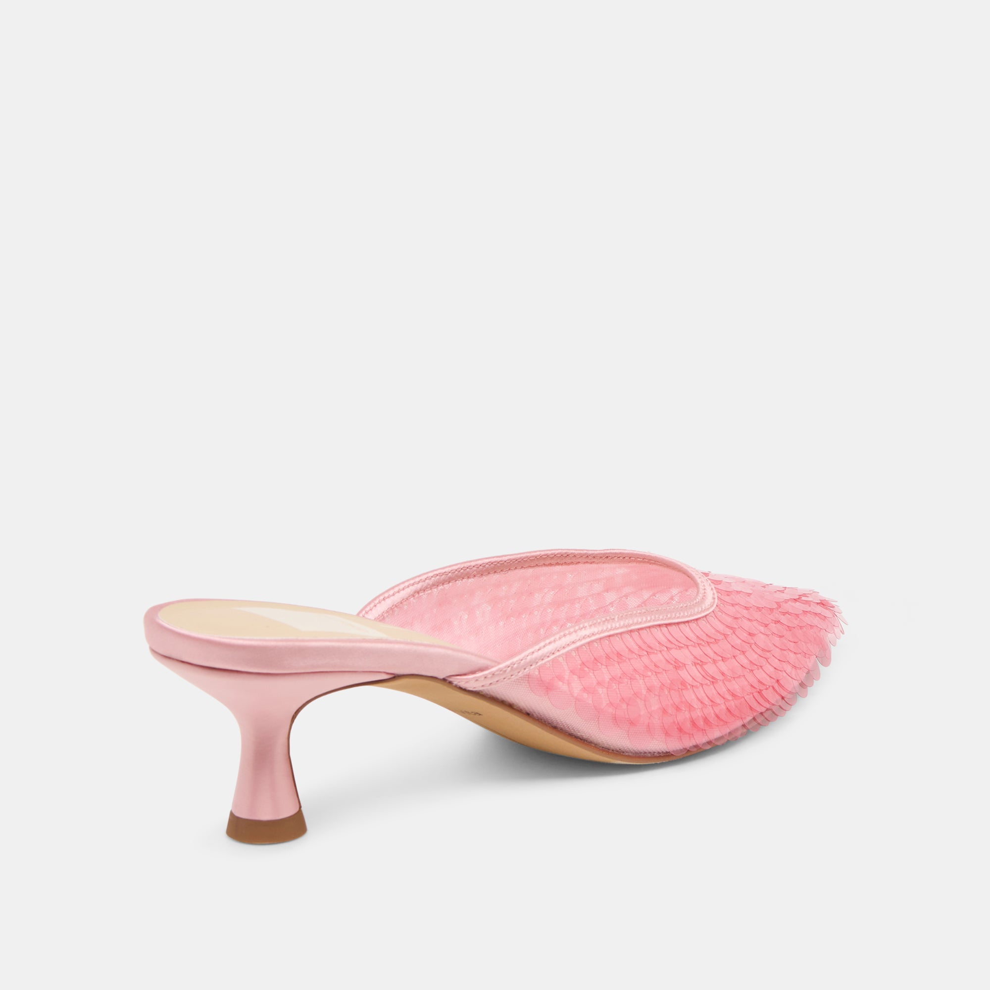 CLEO SEQUIN HEELS LIGHT PINK SEQUIN