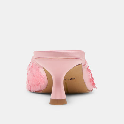 CLEO SEQUIN HEELS LIGHT PINK SEQUIN