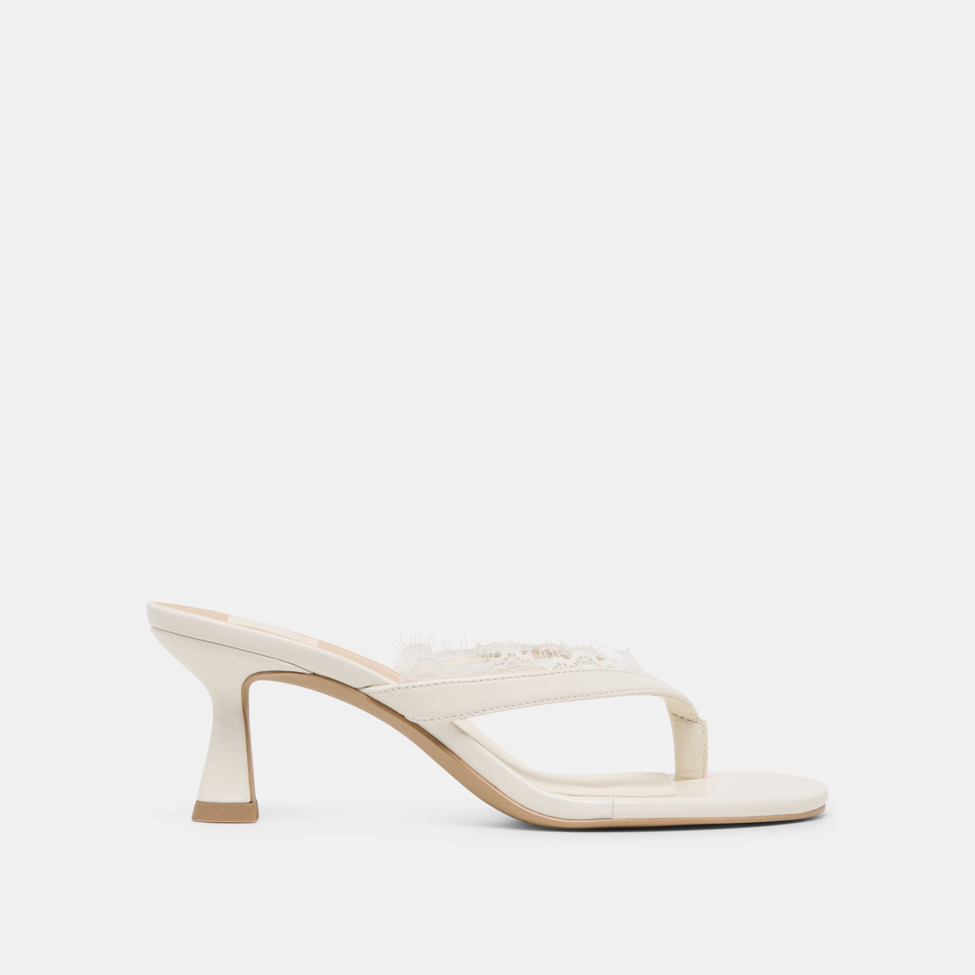 Daksie Lace True White Leather Heels | Dolce Vita