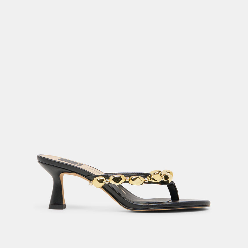 DAKSIE HEELS BLACK LEATHER