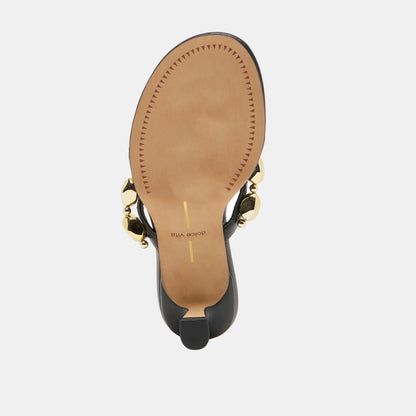 DAKSIE HEELS BLACK LEATHER