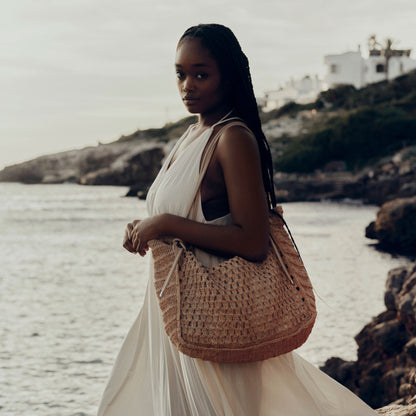 RAVELLO TOTE NATURAL RAFFIA