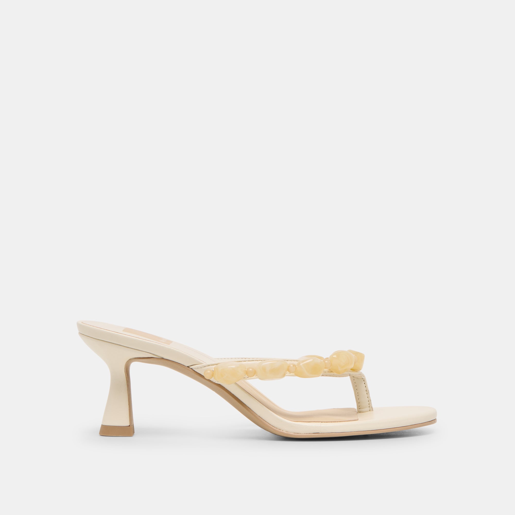 DAKSIE HEELS OFF WHITE LEATHER