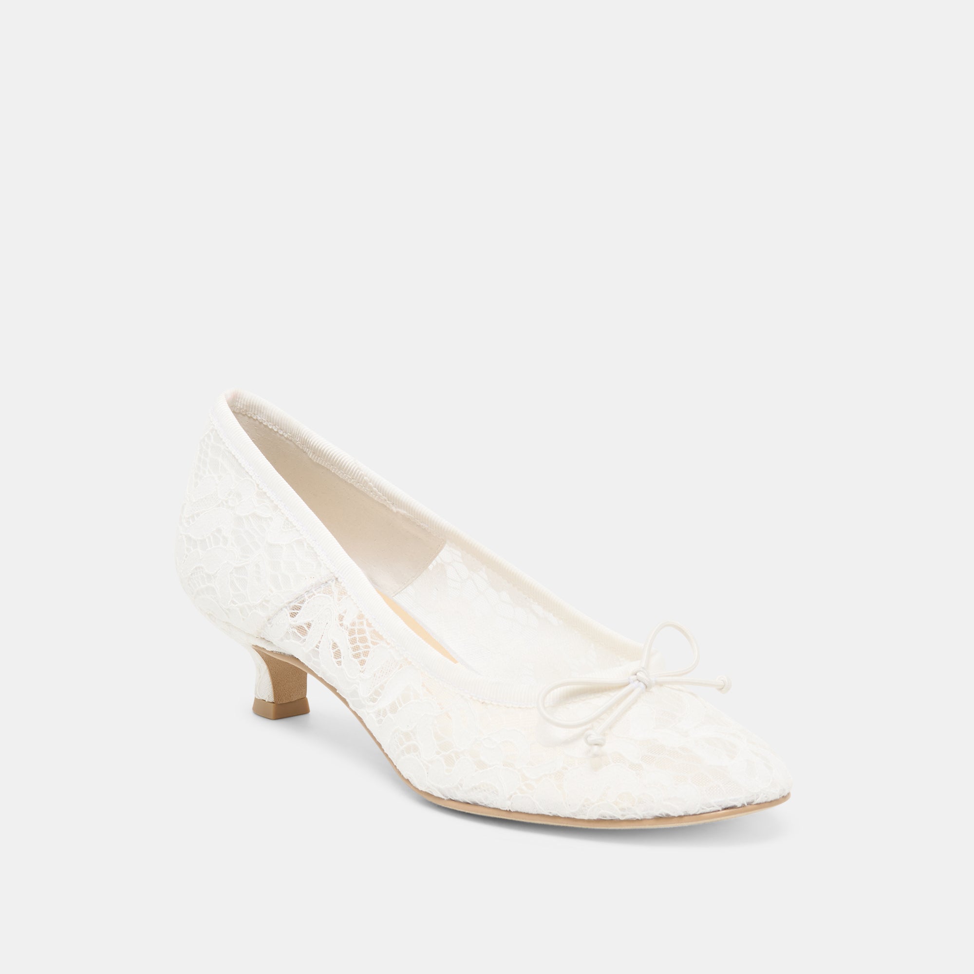 DAWSEN LACE HEELS TRUE WHITE LACE - view 2