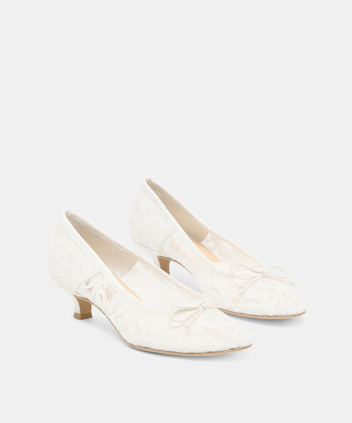 DAWSEN LACE HEELS TRUE WHITE LACE - view 2