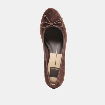 DAWSEN HEELS MAHOGANY SUEDE