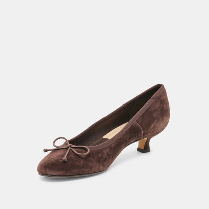 DAWSEN HEELS MAHOGANY SUEDE