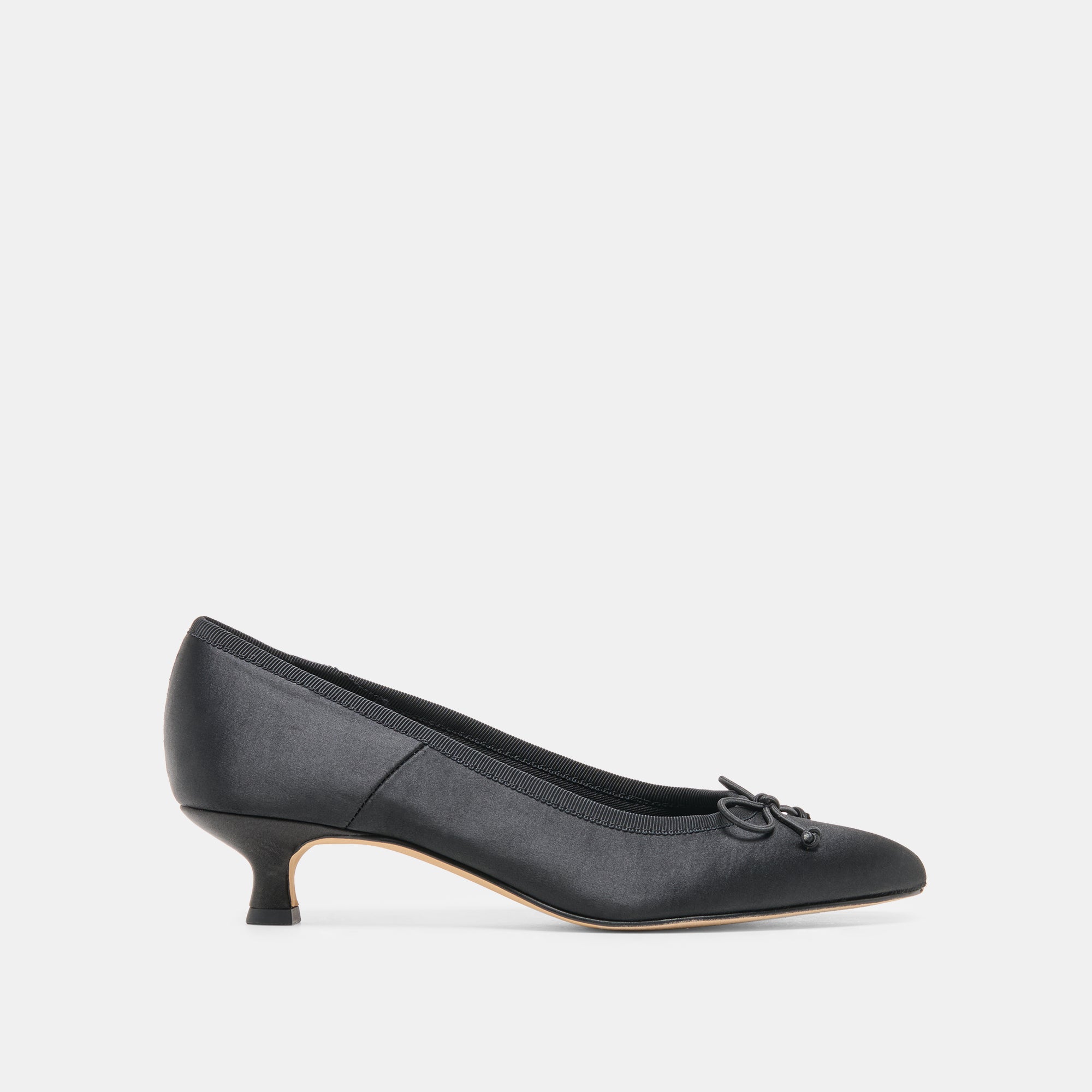 DAWSEN HEELS ONYX SATIN