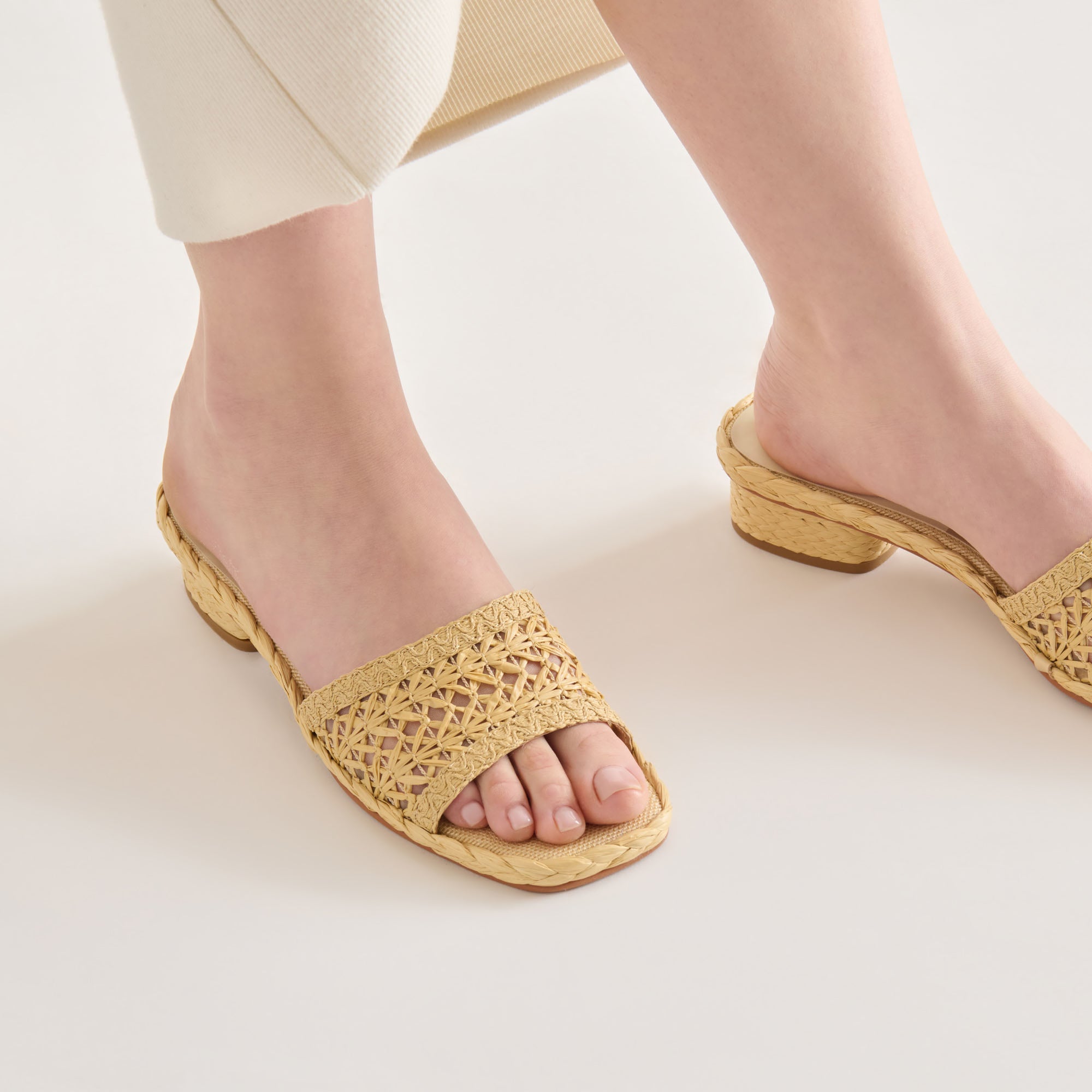 DIXI SANDALS LT NATURAL CROSS HATCH RAFFIA - view 4
