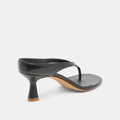 DOREEN HEELS BLACK LEATHER