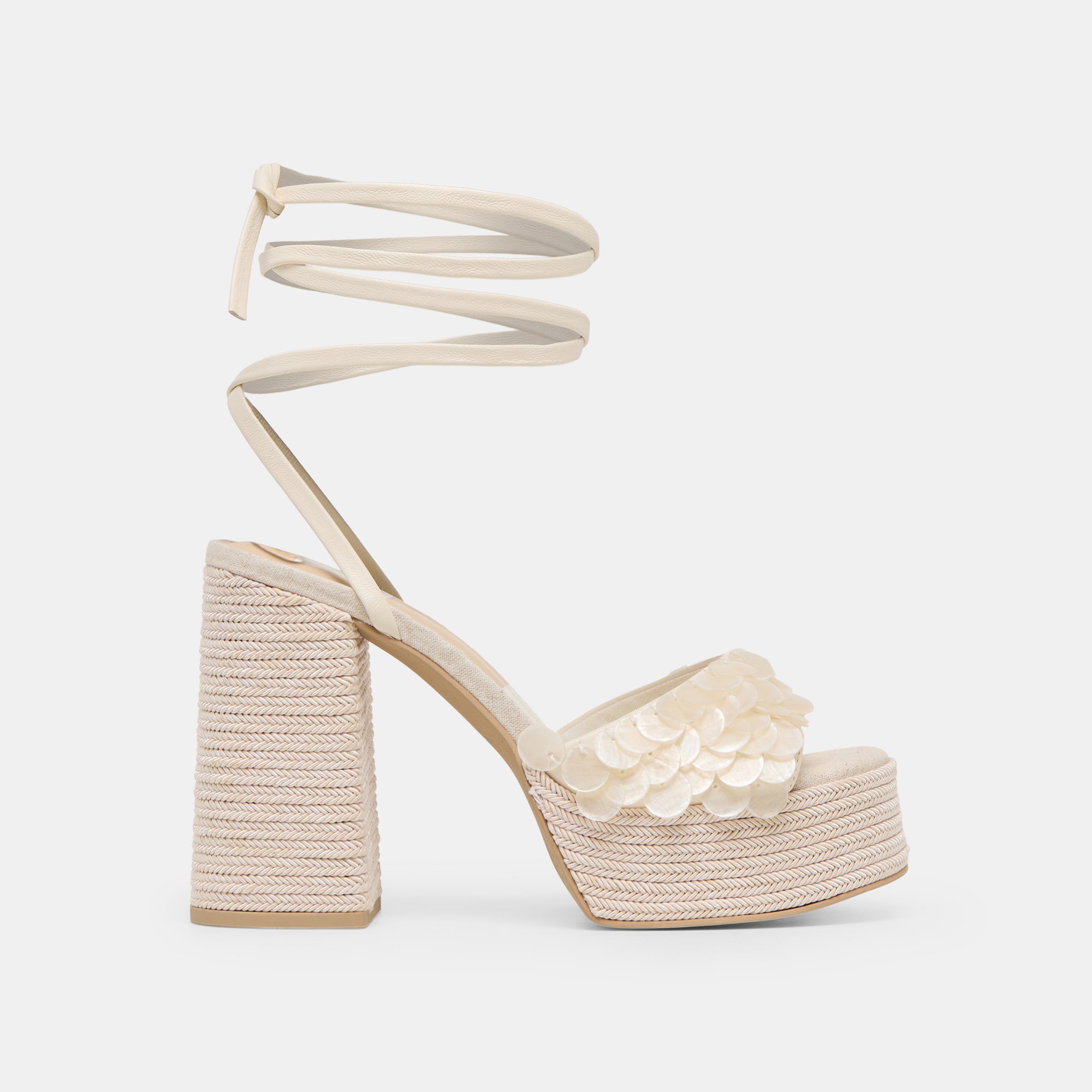 Dorthy Confetti Ivory Leather Heels | Dolce Vita